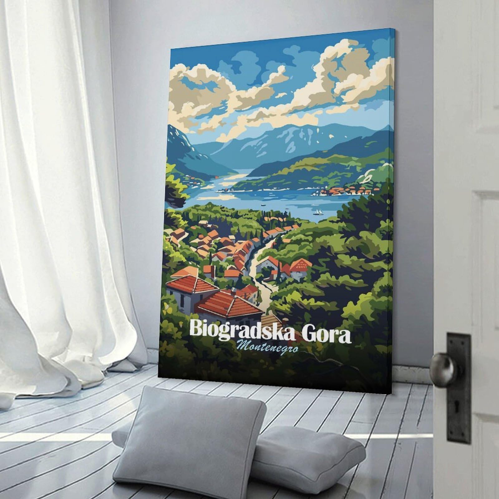 Junmoney Wall Art Print Biogradska Gora, Montenegro Travel, 20x30inch(50x75cm), for Living Room, Bedroom Or Home Office, Thoughtful Wall Decor for Art Lovers