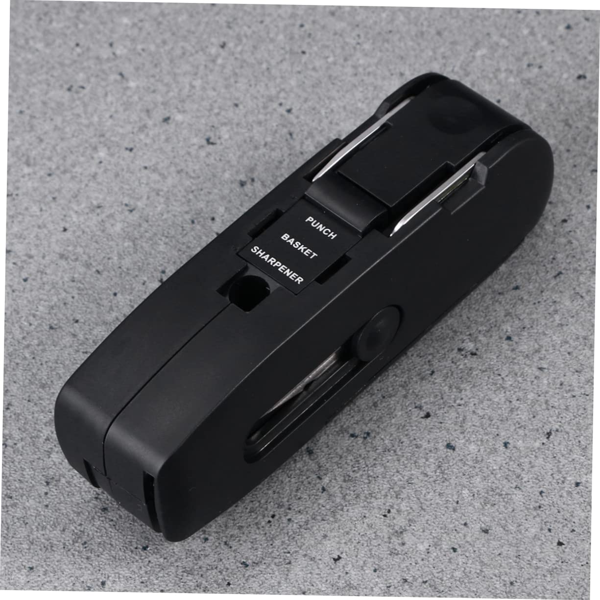 NUOBESTY 2 Piezas bolsillo plegable tijera sacapuntas tripe garfio herramienta plegable de bolsillo cuchillo de papelería de oficina destornillador de oficina herramientas de oficina Black
