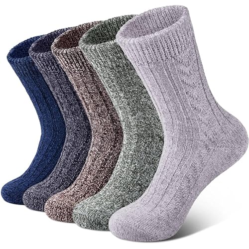 Loritta Wool Socks for Women, Winter Warm Stocking Stuffers Gifts for Women Cabin Crew Hiking Boot Socks