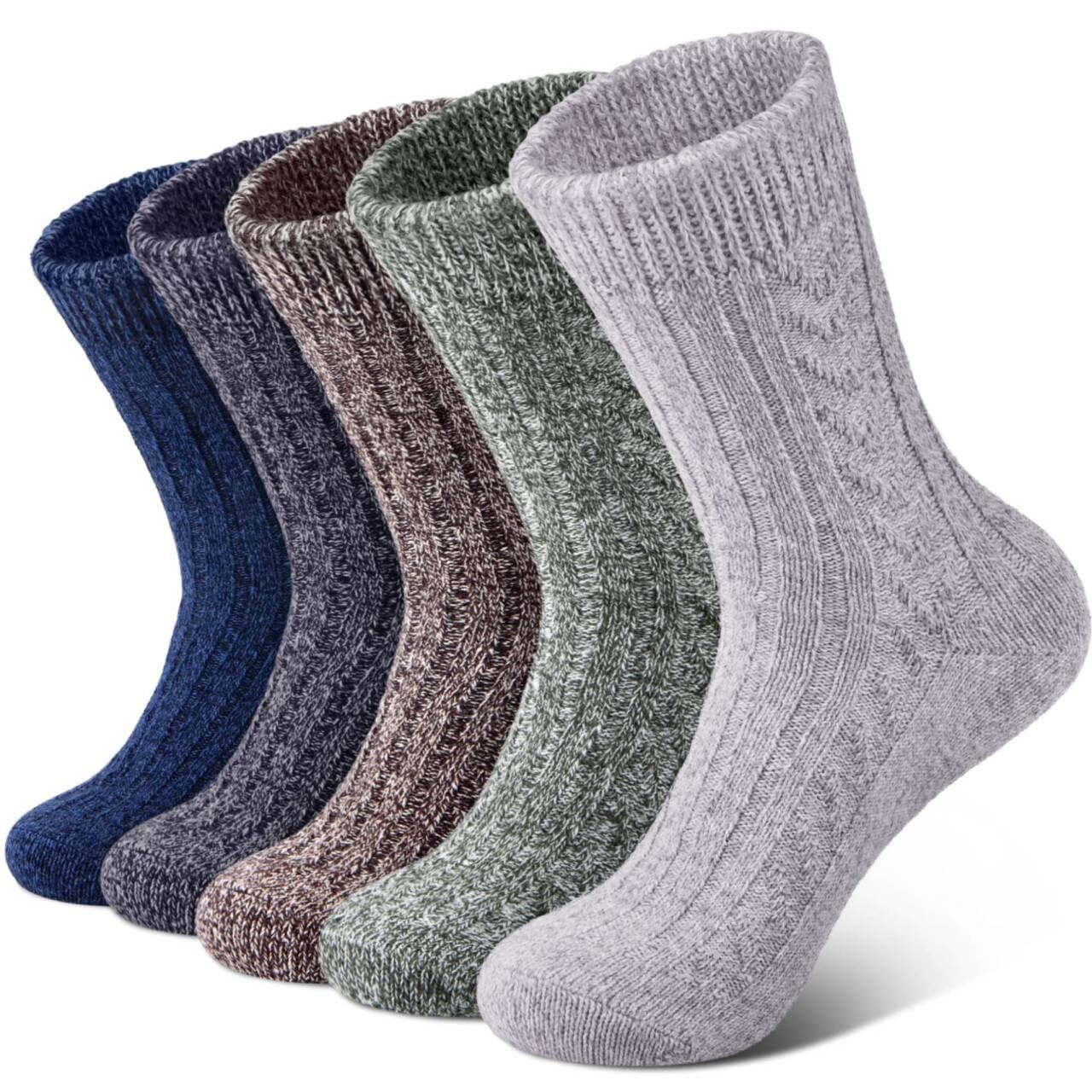 Wool Socks for Women, Winter Warm Stocking Stuffers Gifts for Women Cabin Crew Hiking Boot Socks