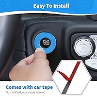 Vista 5 de RT-TCZ para Jeep JL Anillo de Cubierta de Botón de Arranque/Parada para Jeep Wrangler JL JLU Gladiator JT 2018-2024 Accesorios de Interior Azul Bebé
