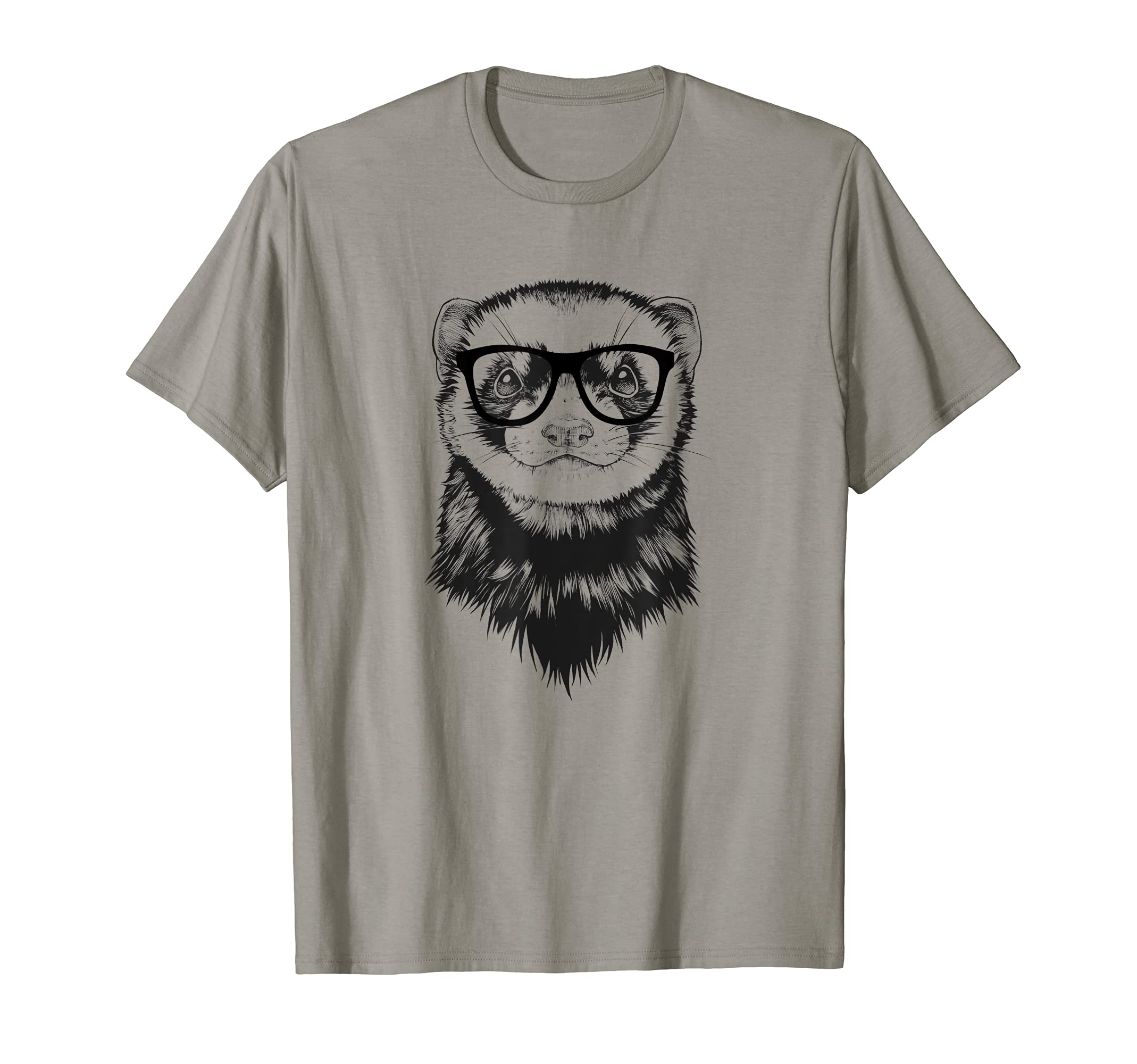 Ferret Nerdy Glasses Animal T-Shirt