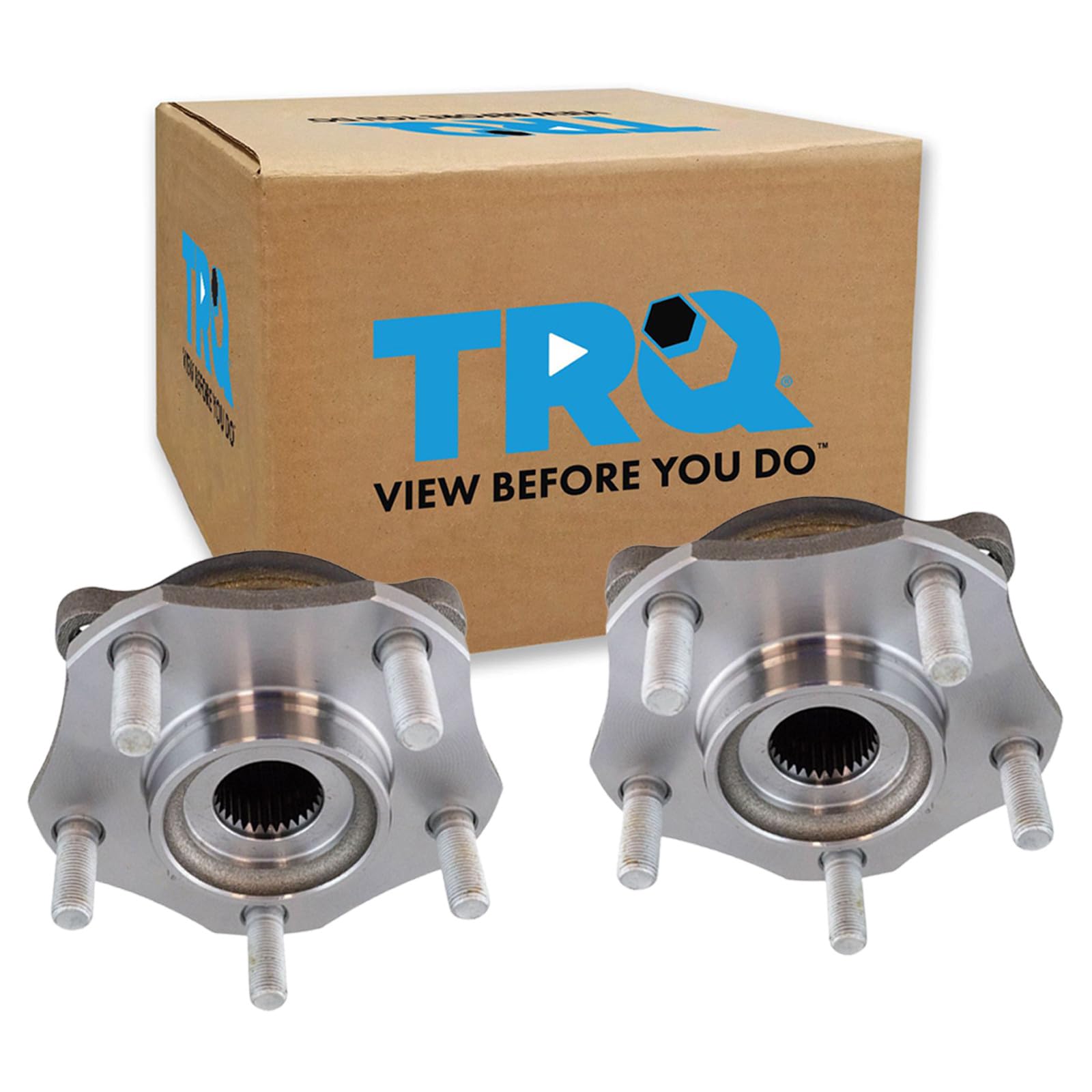 TRQ Front Left and Right Wheel Bearing and Hub Assembly Set 2 Piece