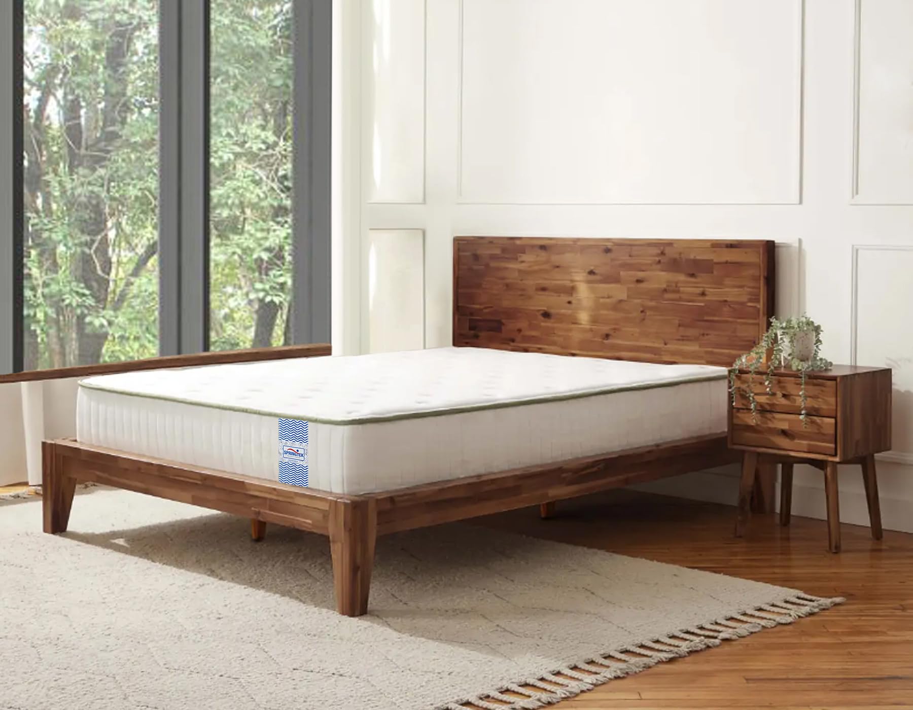 Springtek Supernova Premium Hybrid Latex Mattress Queen Size 72x60 | Medium Firm 8 Inches 100% Natural GOLS Certified Pincore Dunlop Latex Mattresses | 3 Layer HD Foam Orthopedic Bed Gadda|72x60 Inch