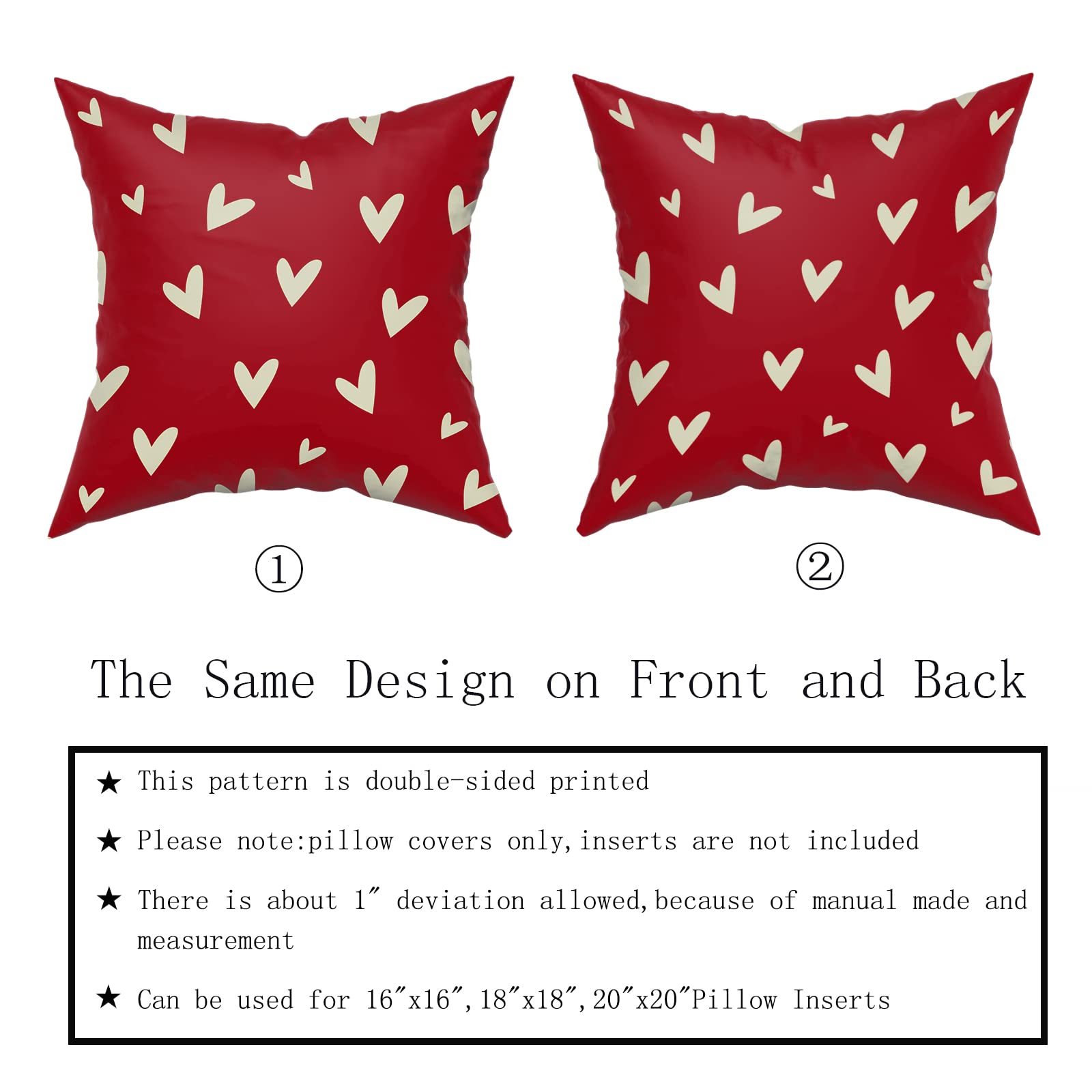 DFXSZ - Juego De 2 Fundas De Almohada Para El Día De San Valentín, 16 X