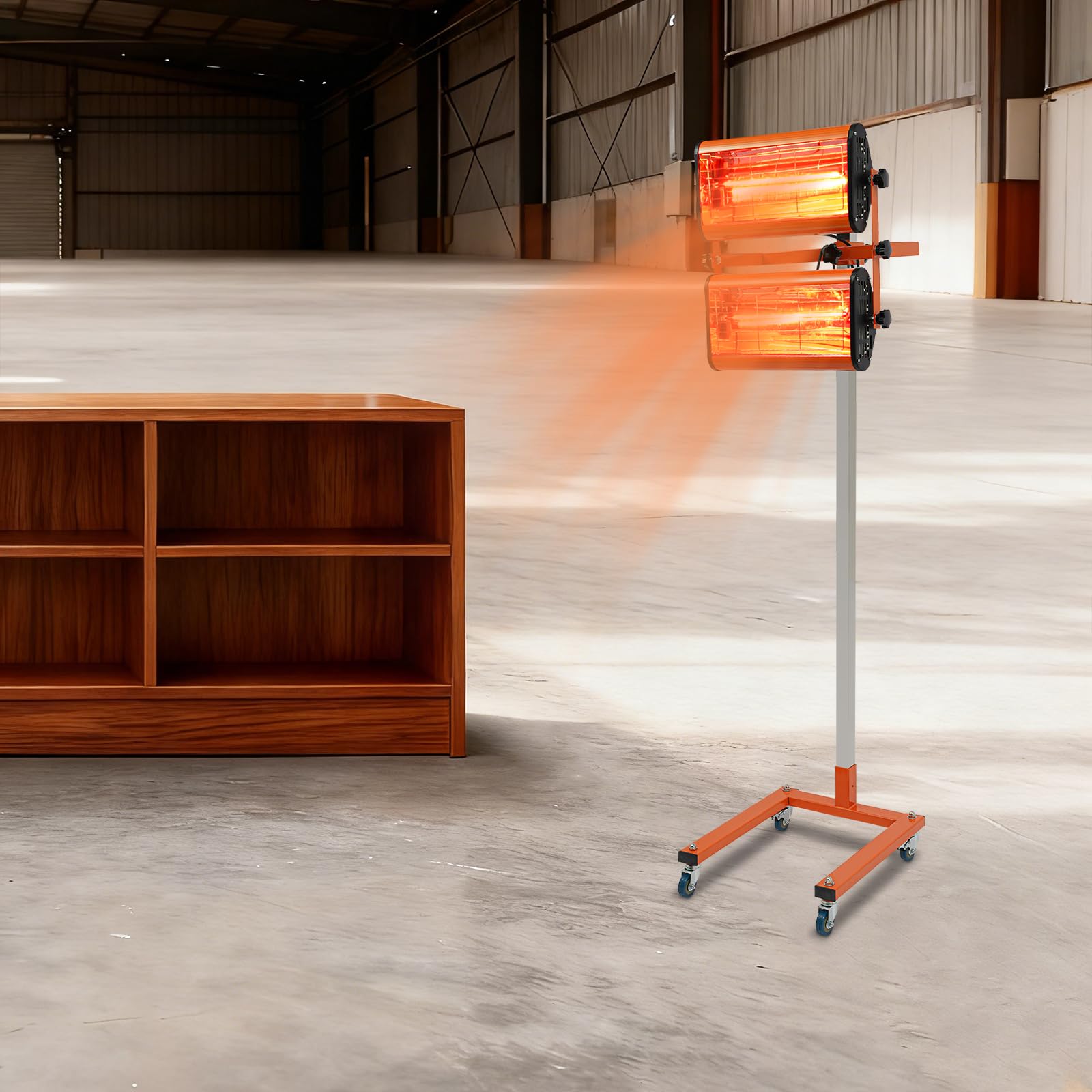 Suszarka do lakieru na podczerwień, 2 × 1000 W, promiennik podczerwieni, lampa do lakierowania samochodu, naprawy karoserii, powierzchnia pieczenia na głowicę: 0,4 × 0,6 m