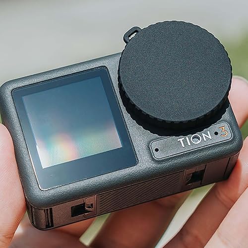 Miniatura 4 de Paquete de 2 fundas protectoras de silicona para lente de lentes suaves, compatibles con DJI Action 5Pro43, lavable, antipérdida, con agujero para