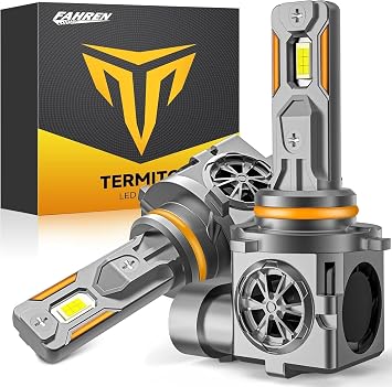 Termitor 9005 LED Bulbs, 100,000LM Brightness, 11 Size 6500K Cool White HB3 Fog Light for Off Road, IP68 Waterproof, 10+ Years Lifespan, Plug and Play 98%+ Vehicle Compatibility Bulbs, Pack of 2