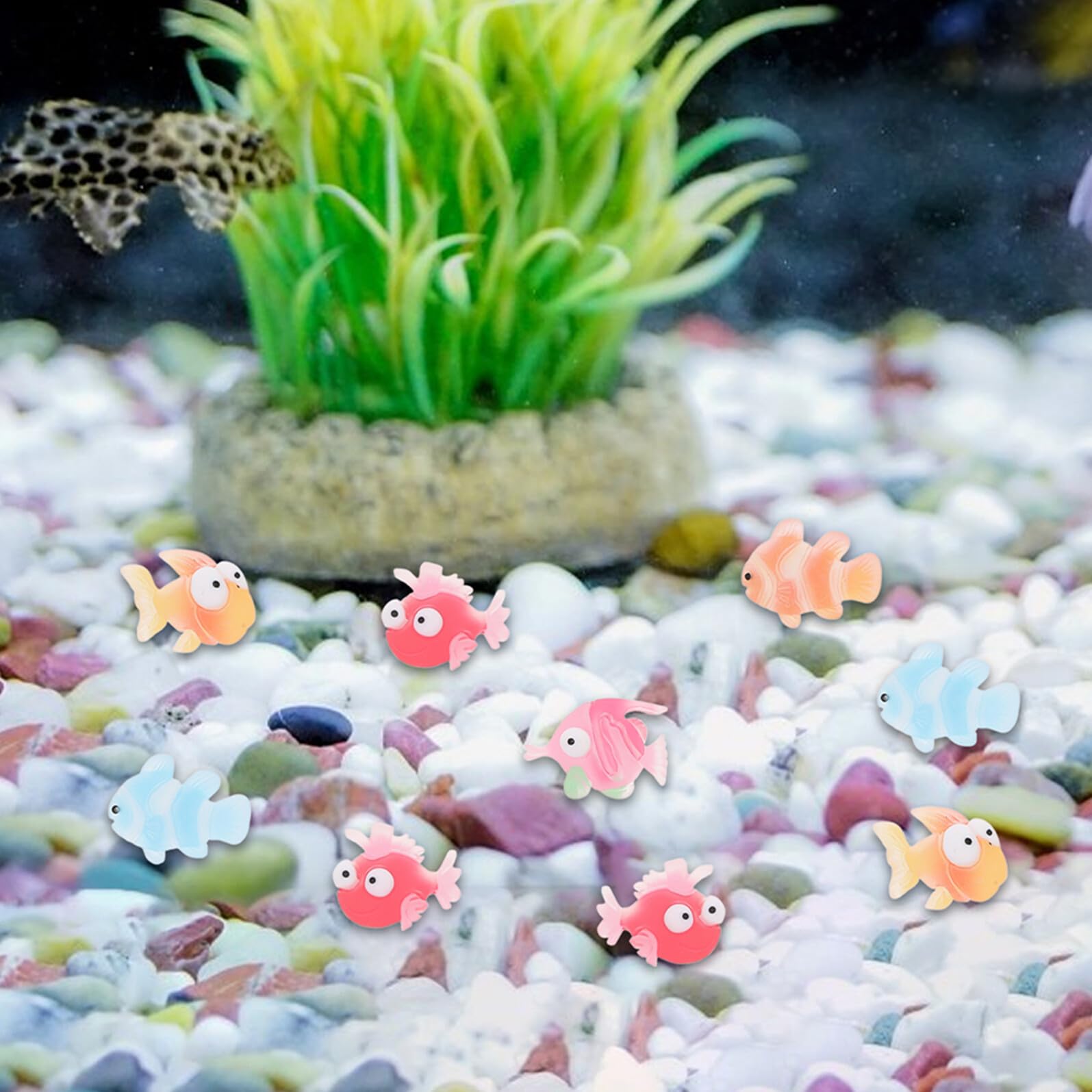 SHINEOFI Mini Figuras de Animales Marinos de Resina 200 Piezas Surtido para Decoración de Peceras y Jardines de Hadas Miniaturas Resistentes al Agua para Acuario y Manualidades
