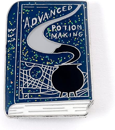 Insignia oficial de Harry Potter Advanced Potion Making Book Pin de The Carat Shop, negro, gris, azul marino, (NavyGrayBlack)