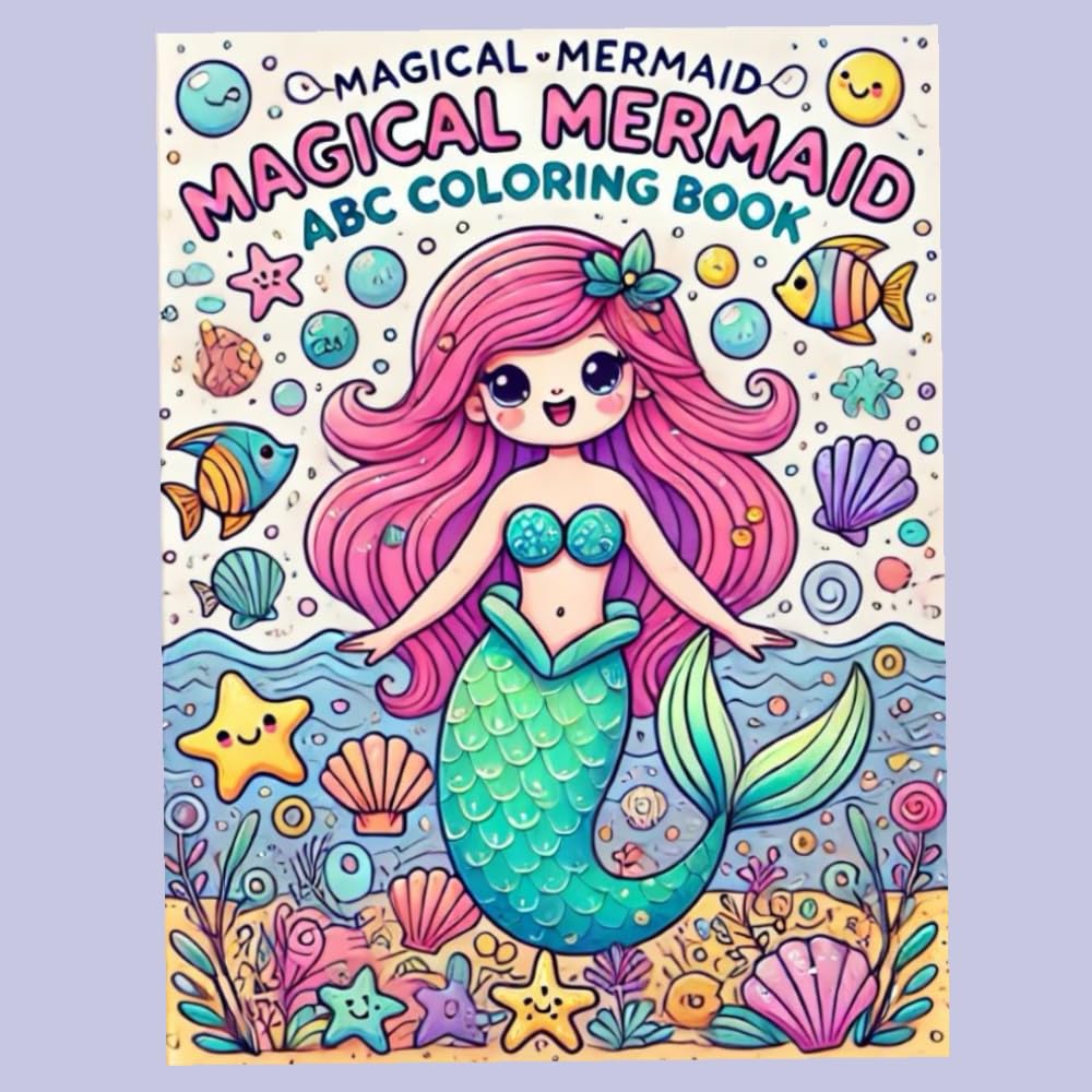 Magical Mermaid ABC Coloring Book