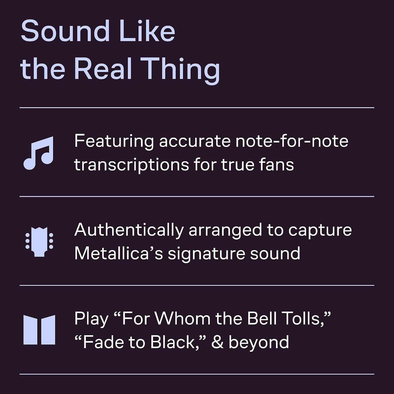 Metallica - Ride the Lightning | Guitar Tablature Songbook | Sheet Music Including Fade to Black Creeping Death and More | Play It Like It Is Series