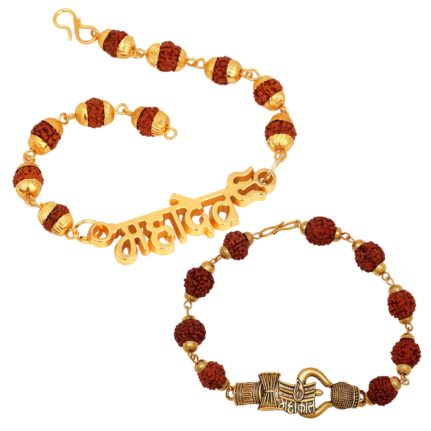 Mahi Combo of Mahakal Trishul Damru & Mahadev Adjustable Religious Bracelet with Rudraksh for Men (CO1105605G) (B0CJ6VWFY5) Amazon Price History, Amazon Price Tracker