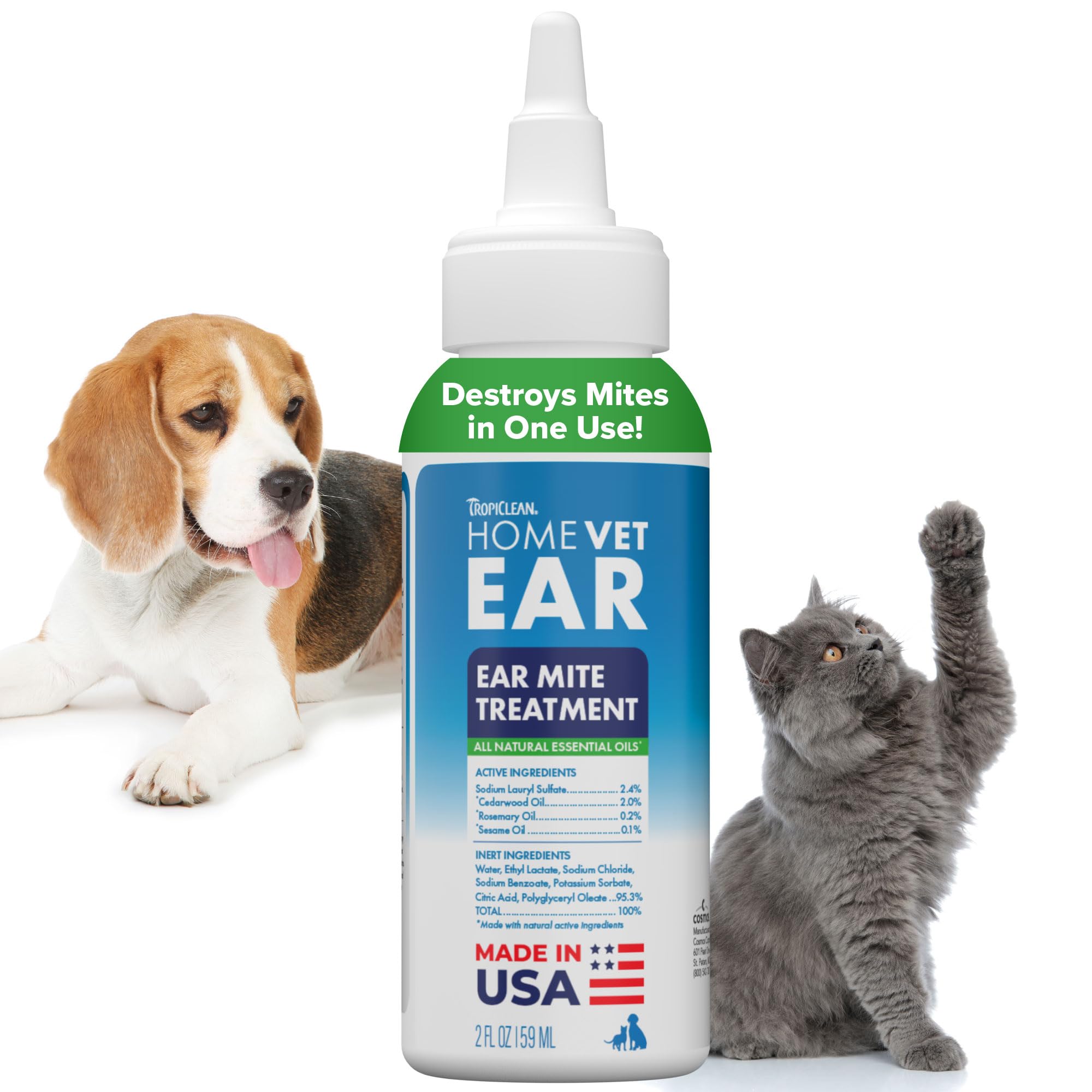TropiClean HomeVet Dog Ear Cleaner