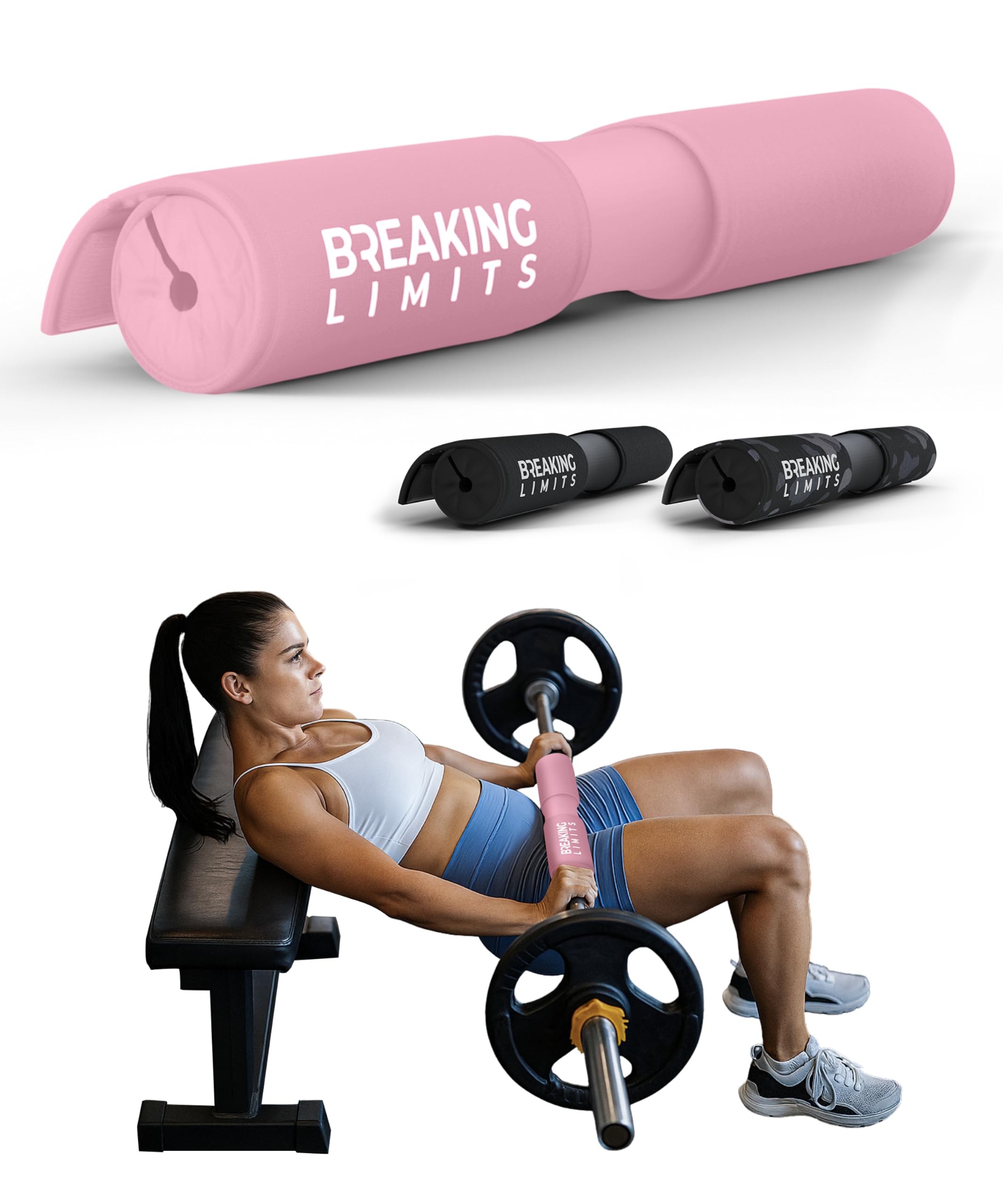 Breaking Limits Barbell Pad - Hip Thrust Pad - Squat Pad - Safety Squat Bar