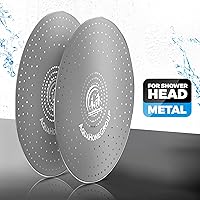 Vista 2 de AquaHomeGroup Placas pulverizadoras de repuesto para cabezal de ducha filtradas (metal, acero inoxidable, paquete de 2)