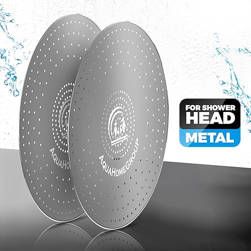 Miniatura 2 de AquaHomeGroup Placas pulverizadoras de repuesto para cabezal de ducha filtradas (metal, acero inoxidable, paquete de 2)