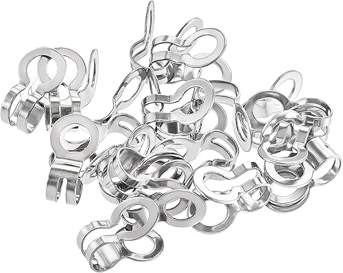 Miniatura 6 de uxcell Conector de cadena de bolas, 0.079 in, 0.094 in, doble anillo, conexión de bucle de acero inoxidable, paquete de 20
