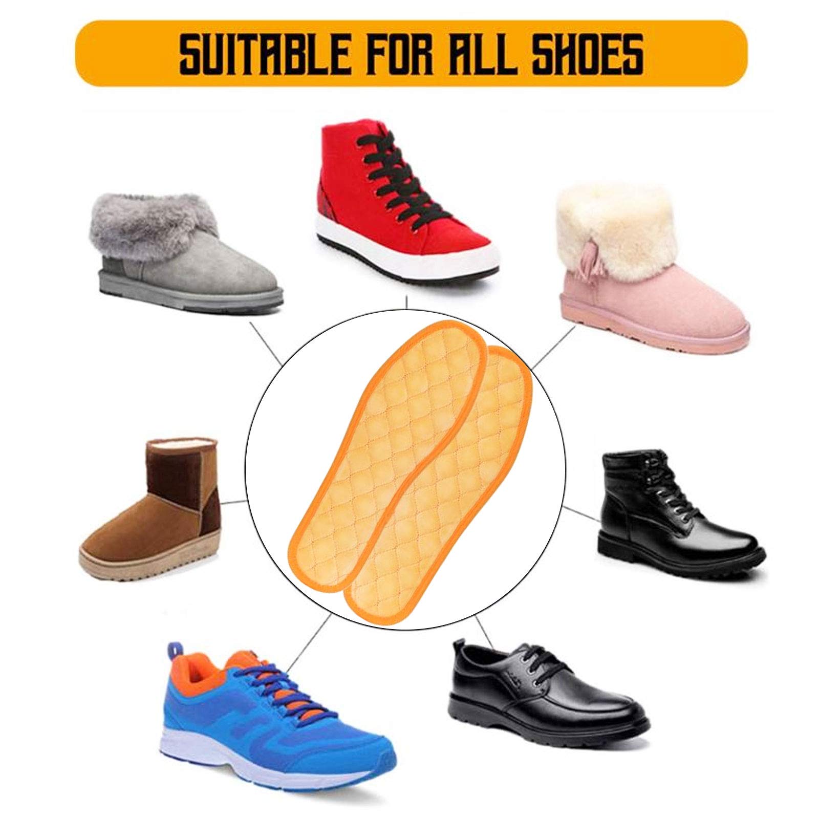 NANANA Plantillas Calefactables, Climatizada Plantillas, Suelas Calentables, Plantilla de Calefacción USB Lavable, Productos Esenciales para Mantener el Calor en Invierno, Lavable,B,38