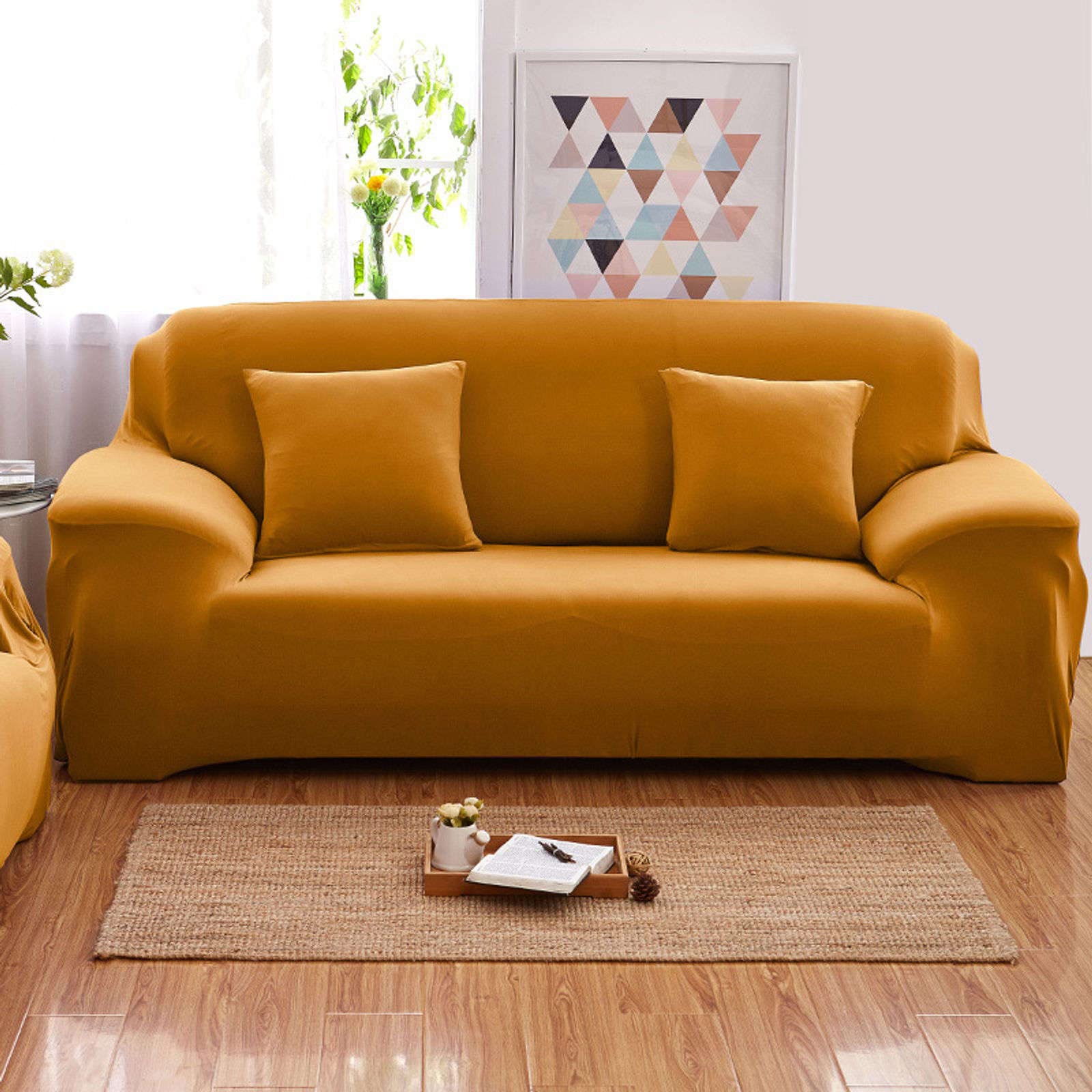 Orange Extendable Armchair And Sofa Covers The Sofa Cover, 43 OFF