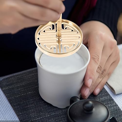 Miniatura 4 de DOITOOL Molde de prensa de incienso chino para hacer incienso de latón, herramientas de molde de incienso de loto para accesorios de fragancia DIY,