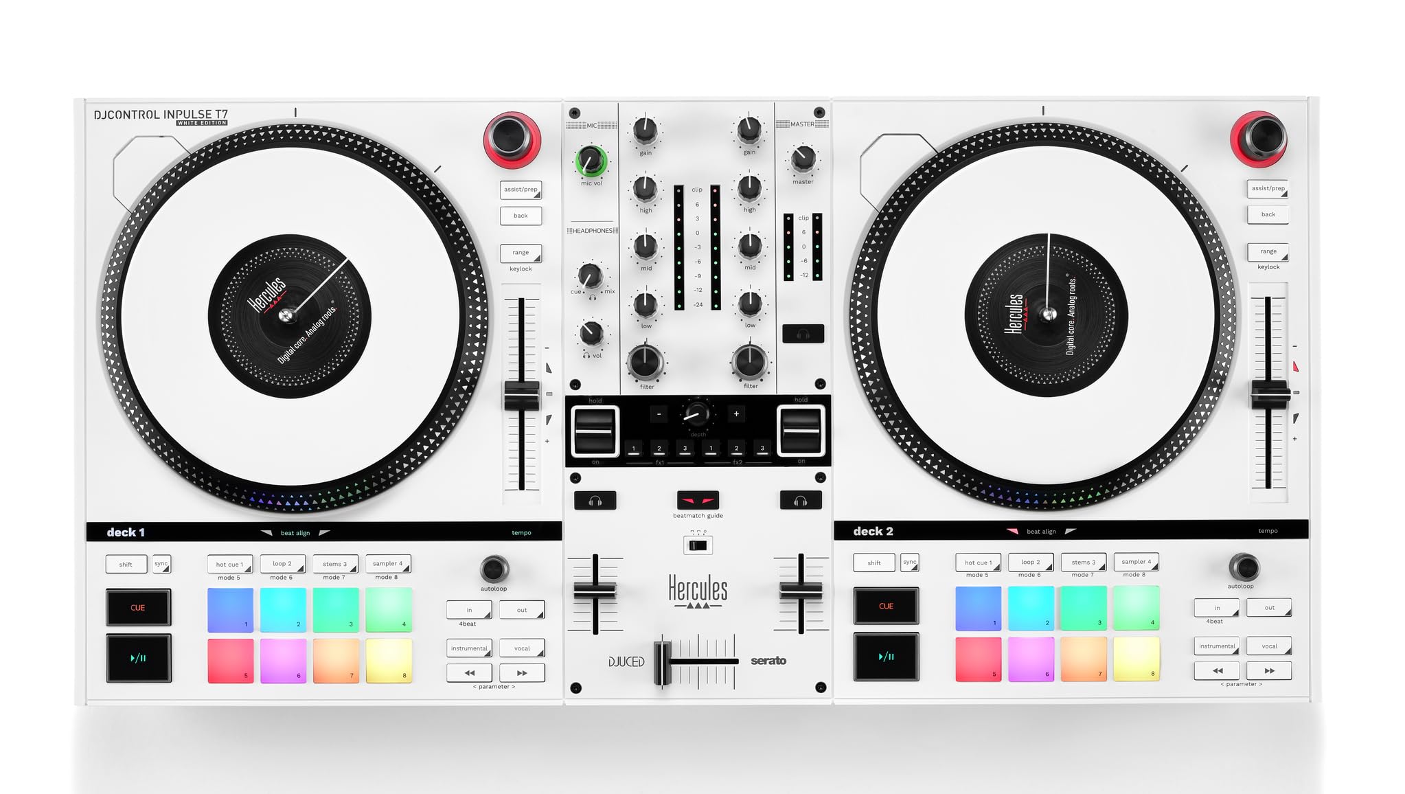 Hercules DJ Control Inpulse T7 White, Limited Edition