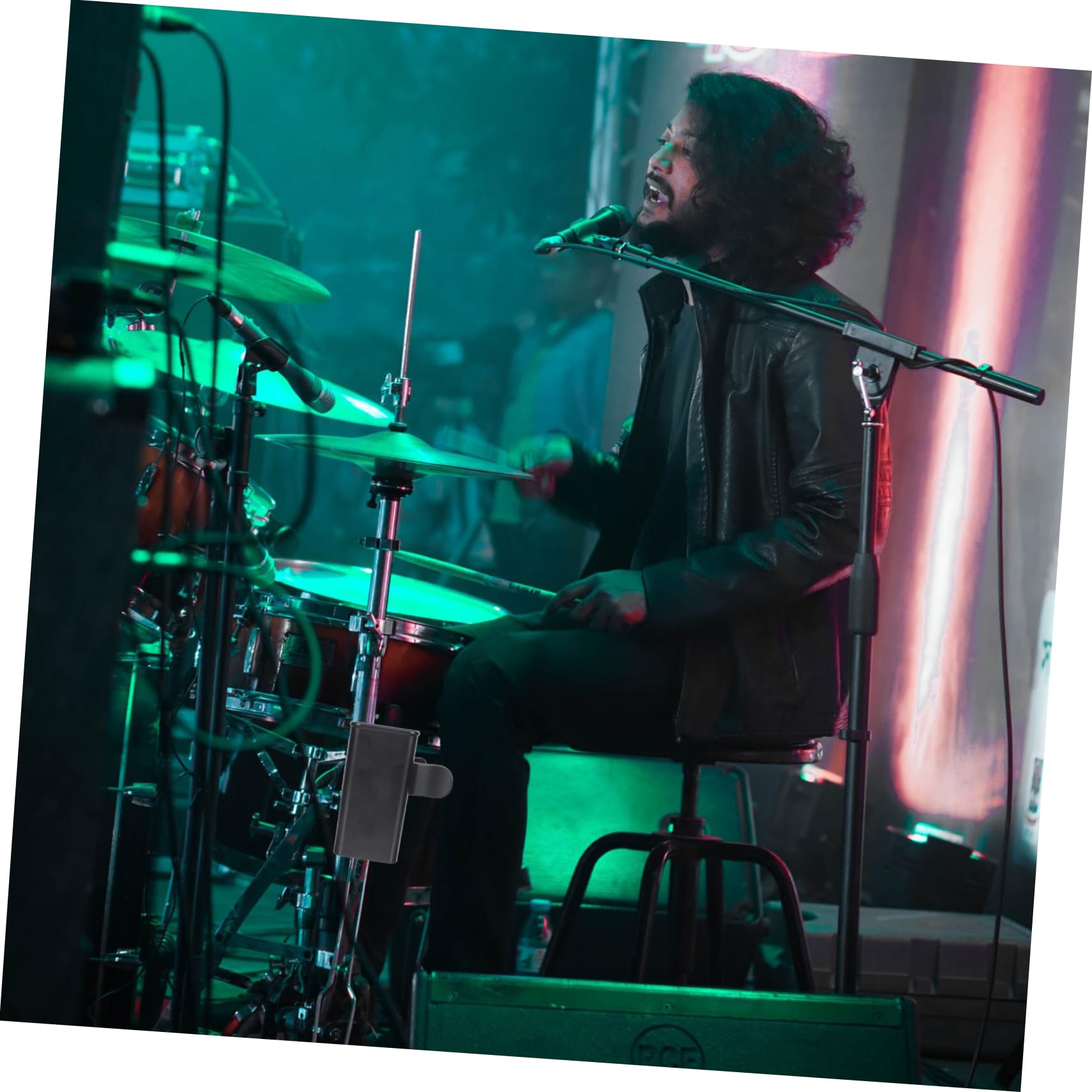 Toddmomy Portable Drumstick Barrel Drumstick Storage Case Clip for Boys and Girls and Drummers Black