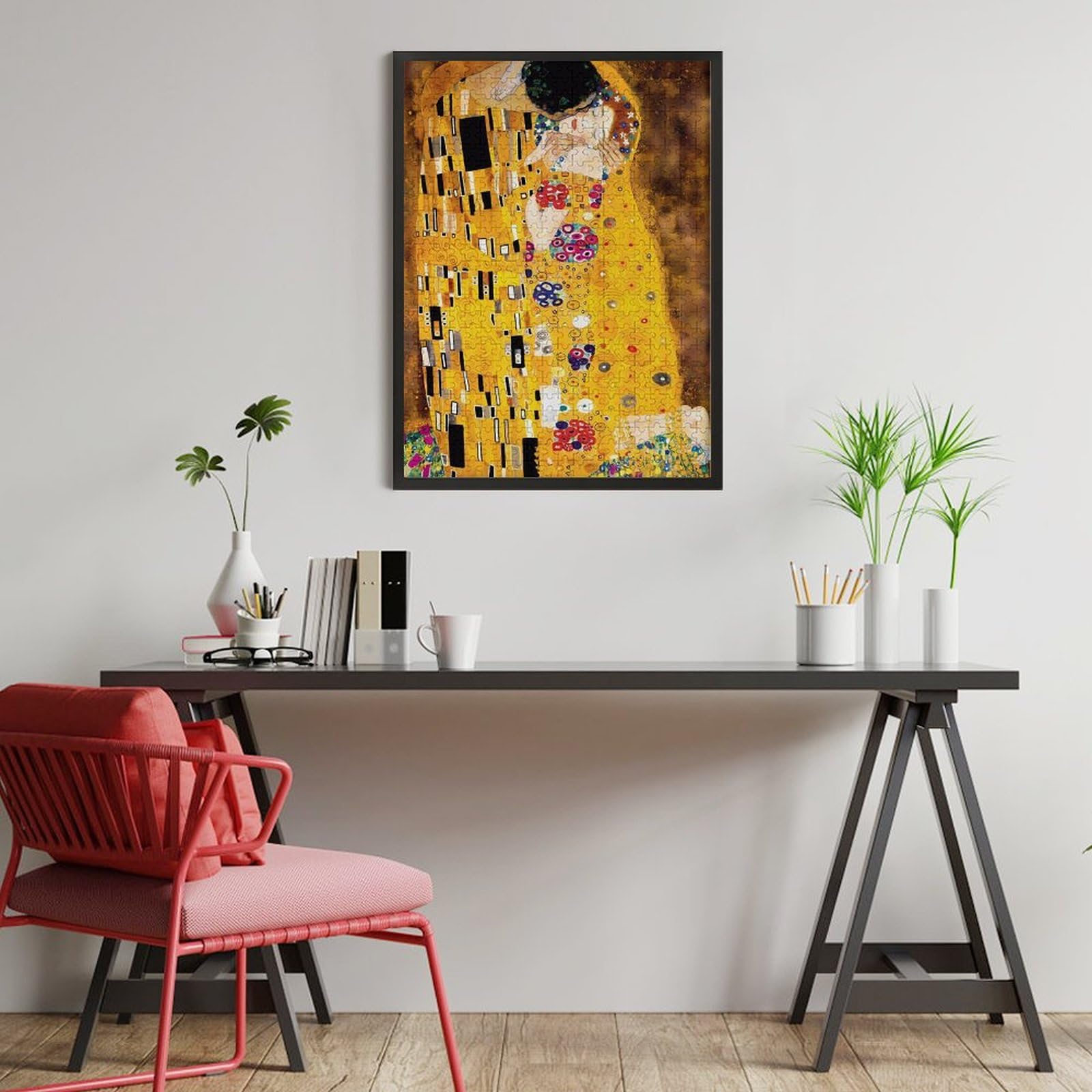 Amazon | グスタフ・クリムト 接吻 1907-1908年柄 木製ジグソーパズル