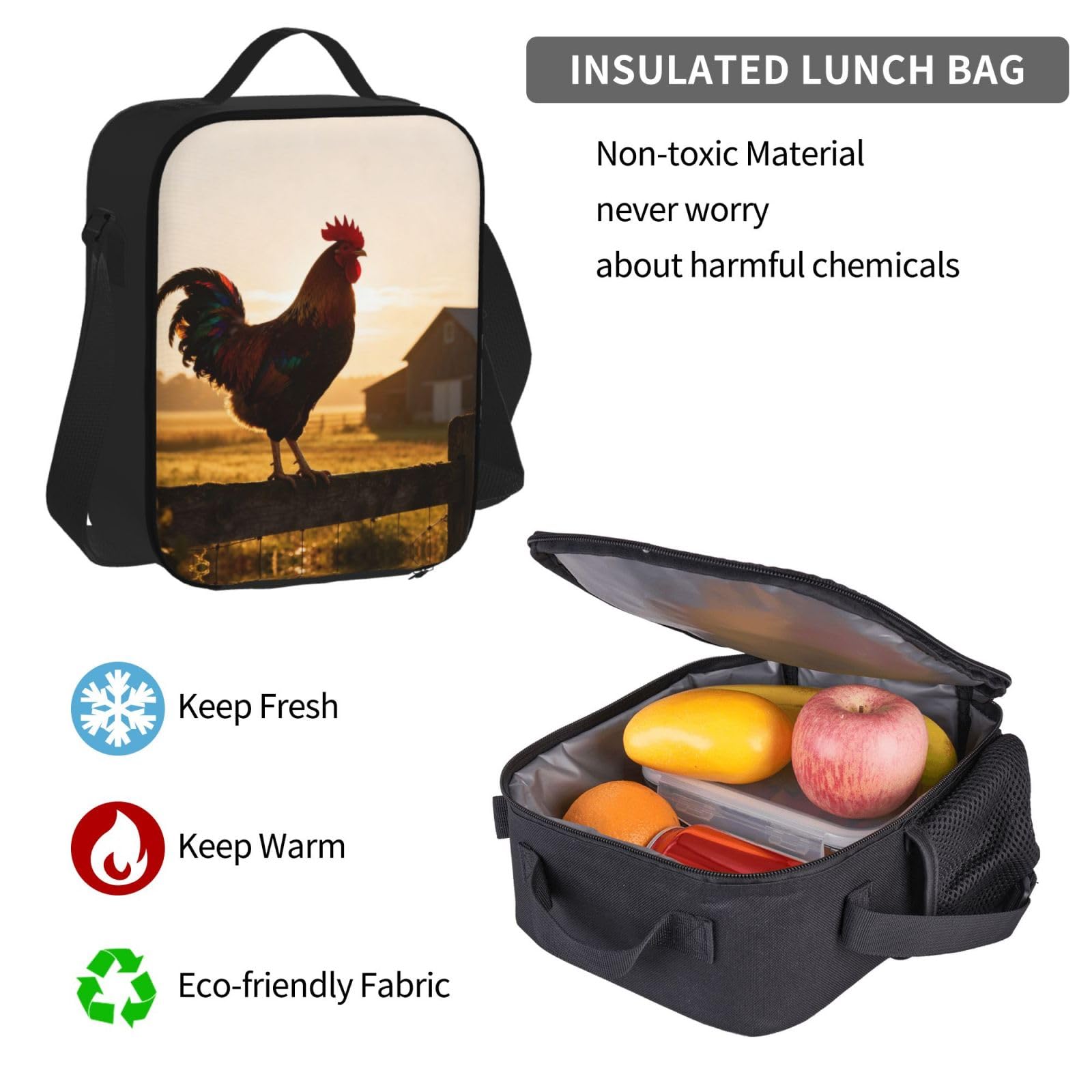 Set 3 in 1 borsa da viaggio per pendolari, borsa termica per il pranzo, borsa termica per il pranzo con tasca per laptop