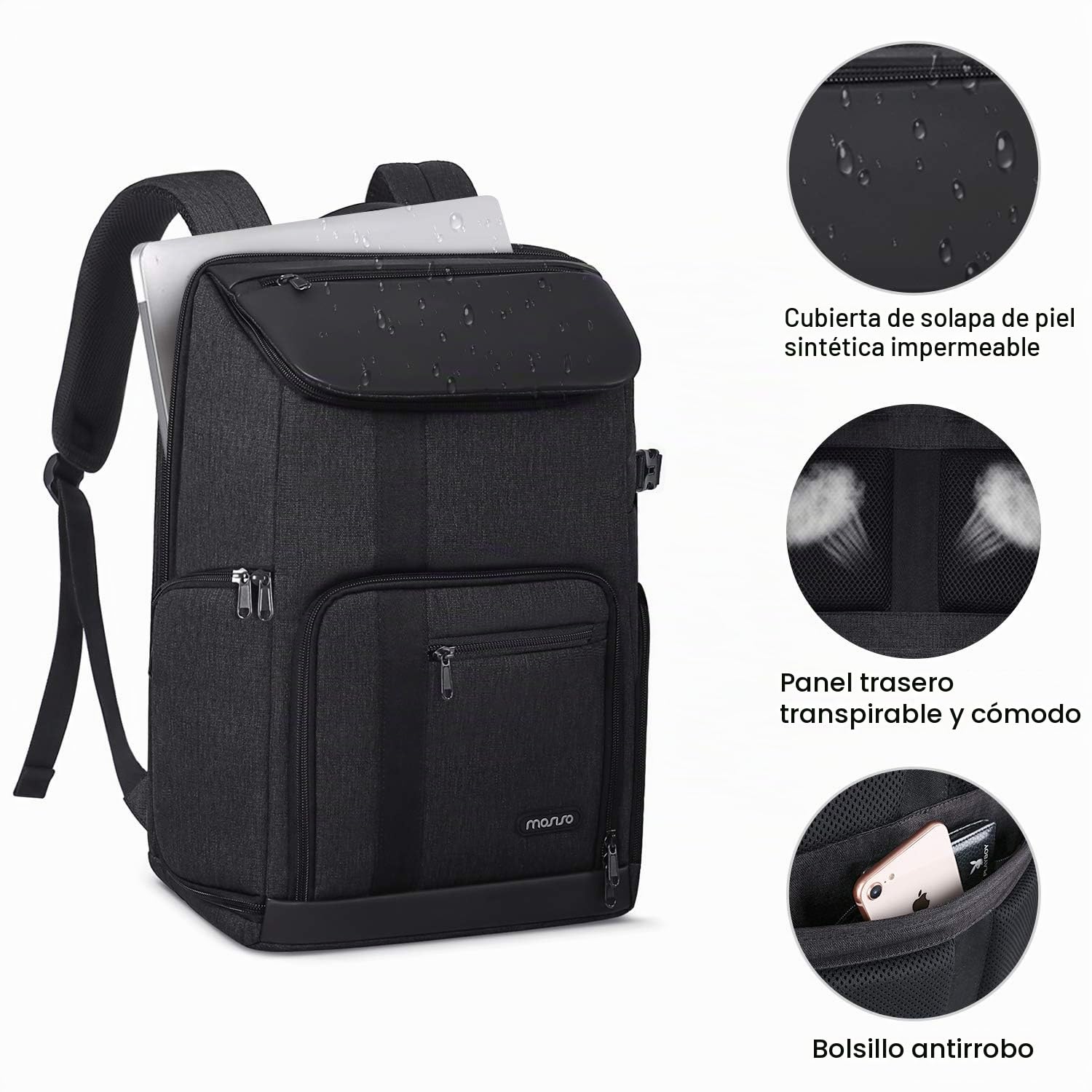 MOSISO Camara Mochila 17.3 Pulgadas, DSLR/SLR Bolsa Grande para Hombres/Mujeres con Laptop Compartimiento&Soporte para Trípode&Funda para Lluvia Compatible con Canon/Nikon/Fuji/Portátil,Gris Espacial