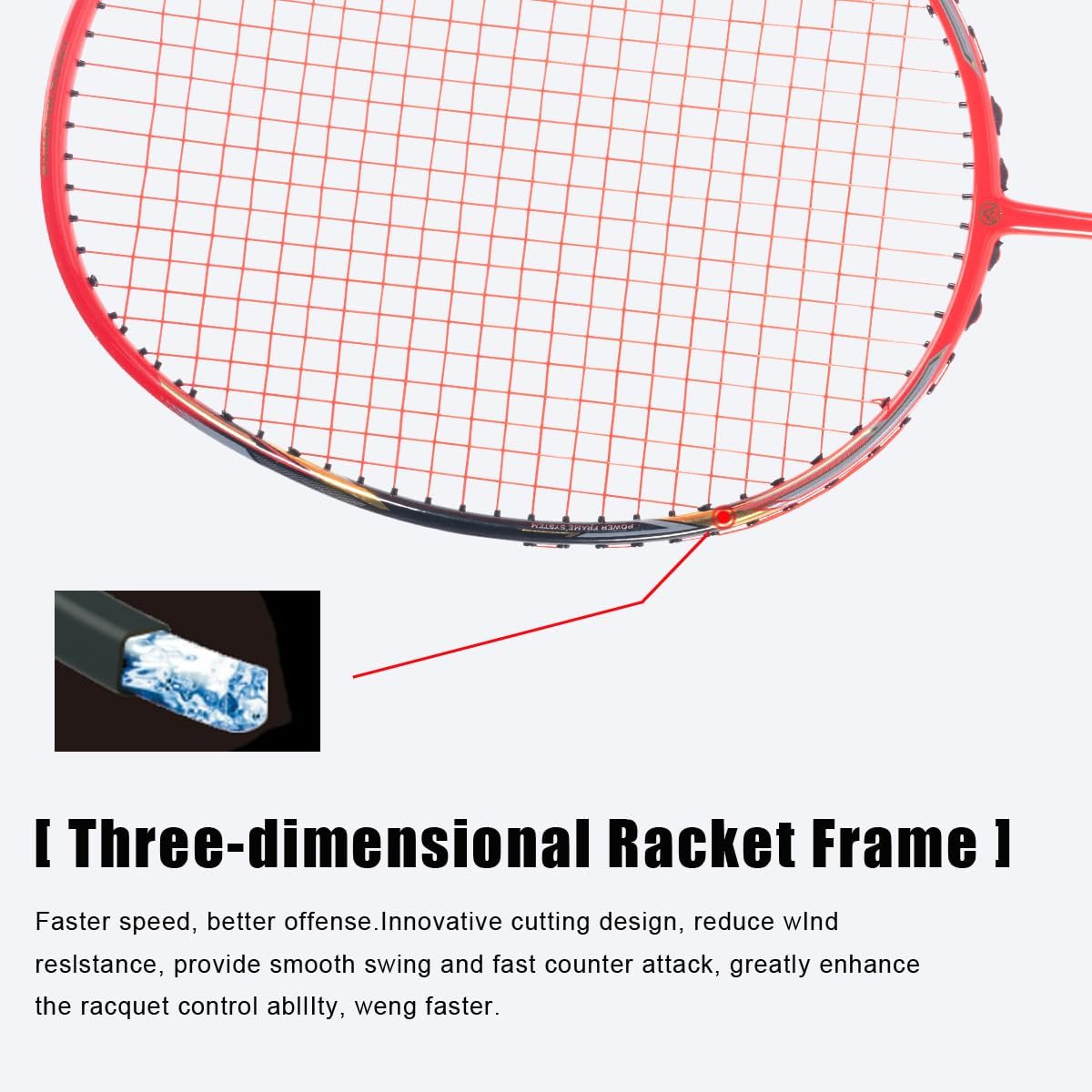 ALP-188 Air 10U G5 Super Light Professional Full Carbon Fiber Badminton Rackets Set of 2, Graphite Padel Badminton Racquets for Outdoor Backyard Sports Including 1 Carrying Bag
