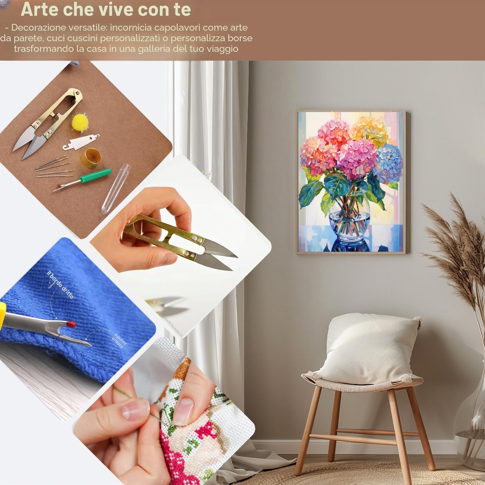 HKLIOPU Kit per punto croce per adulti con fiore, kit per punto croce stampato da 11 ct, kit da ricamo su tela stampata per adulti, decorazione artistica da parete per la casa, 30 x 40 cm (LZ145)