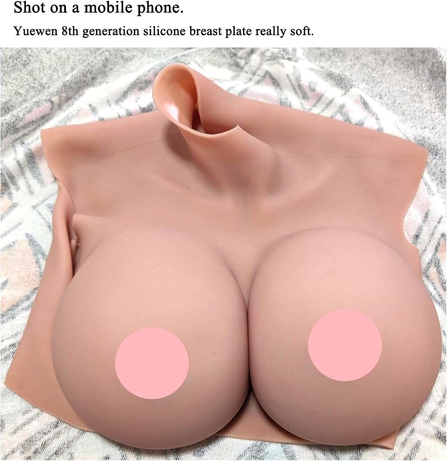 XL Size 8th Generation Silicone Breast Plate With Silicone Filler XL Flocking Breastplate Very Very Soft