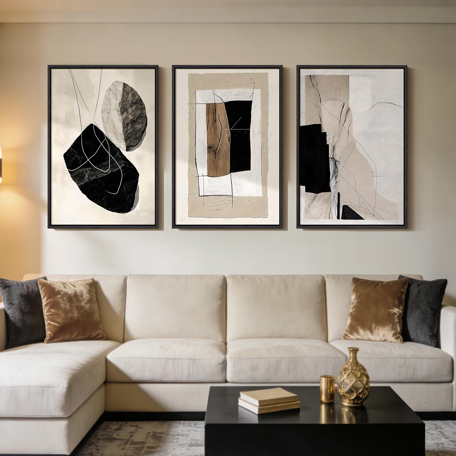 View 1 of ***minor damage***HISPACE 3 Piece Framed Wall Art