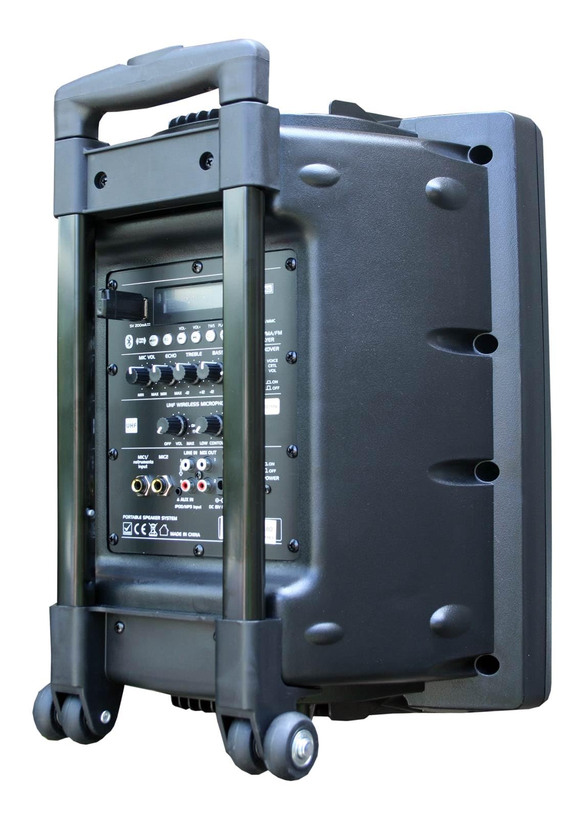 E-Lektron EL25-M MK-III Mobile PA Sound Anlage Partybox Bluetooth Lautsprecher Groß Akku-MP3-USB-SD FM-Radio inkl. 1 UHF Funkmikrofon und Fernbedienung Soundsystem - Mobile Musikbox