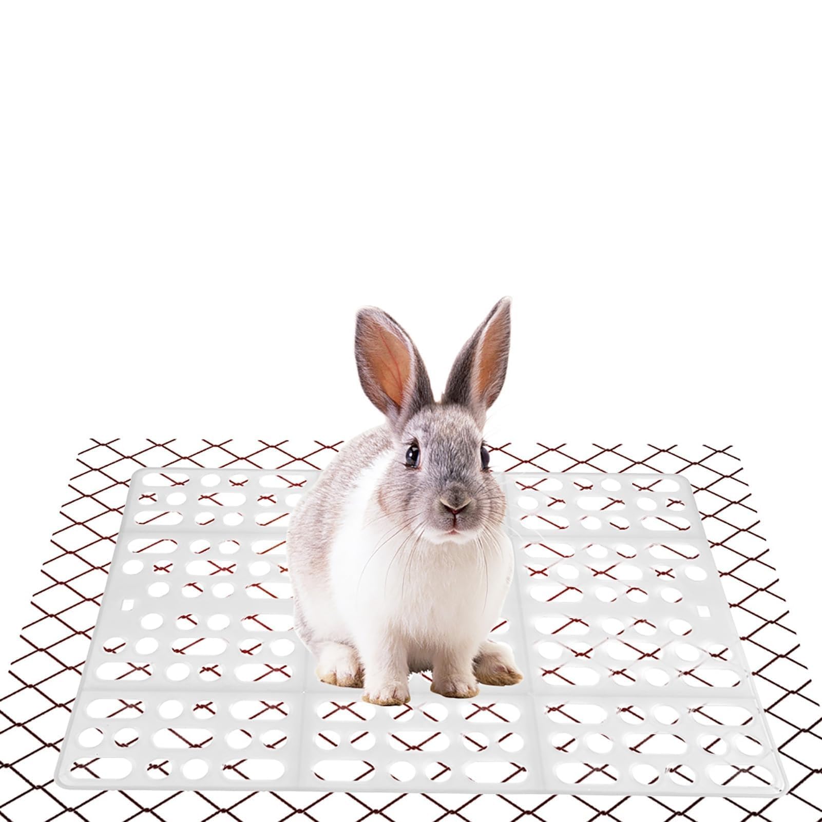 Tapis de cage pour lapin Tapis de pied pour animaux de compagnie Tapis de nid pour animaux de compagnie durables Tapis de trou pour cage de petit animal pour lapin Cochon d'Inde Hamster Rats(blanc)