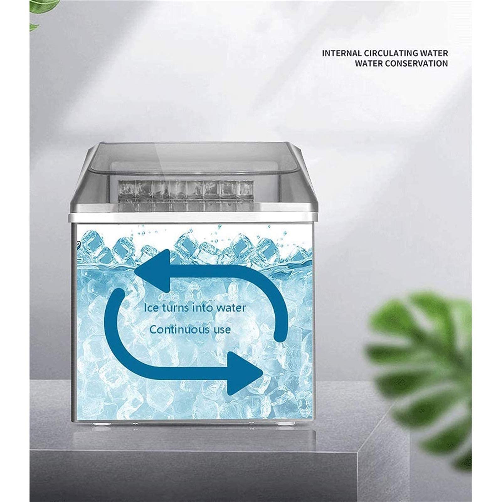Ice Maker Machine Portable Counter Top Electric Ice Machine Silent Easy Operation 25kg Ice In 24 Hours 23 Hours Regular Appointment For Home Bar Kitchen Office Qujunji on Fridge.com - View 5