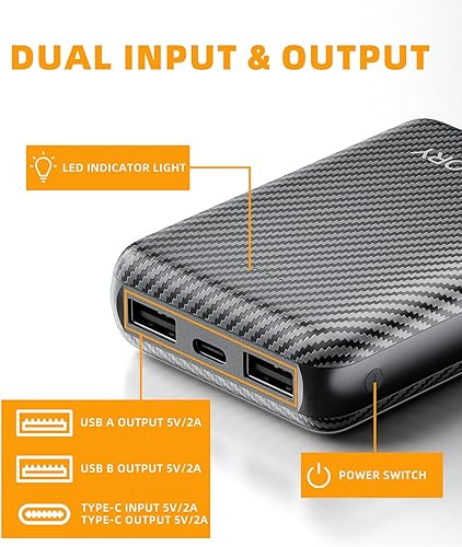 Miniatura 8 de Paquete de batería de chaleco calefactable, 5 V, 2 A3 A, USB-C de salidaentrada USB-C para chaqueta térmica, almohadilla térmica, sudaderas con