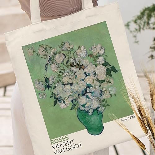 Miniatura 2 de Andeiltech Canvas Tote Bag Aesthetic Cute Vintage Tote Bags Book Shoulder bag Gifts Reusable Grocery Bags for Women