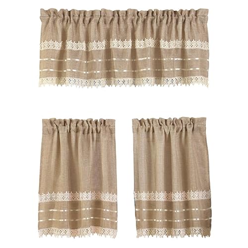 Burlap And Lace Curtains Amazon Com