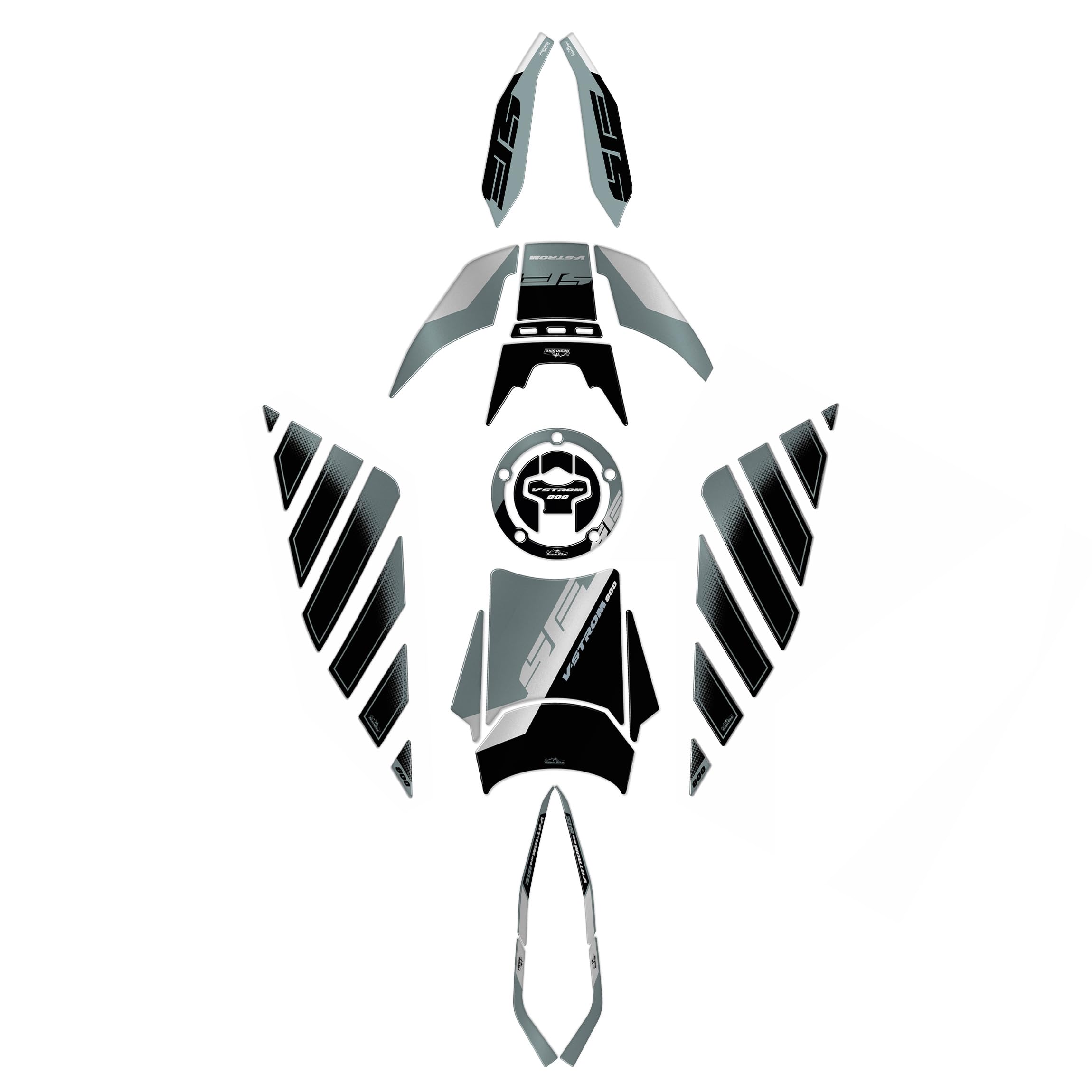 Adhésif Protection Bouchon Réservoir Moto Compatible Avec Suzuki V-Strom 800DE | EBay