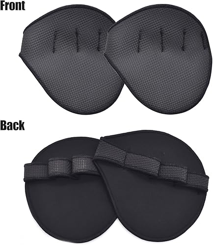 Miniatura 3 de Angzhili 2 pares de guantes de entrenamiento deportivo, agarres antideslizantes para gimnasio, almohadillas de agarre de neopreno, almohadillas de