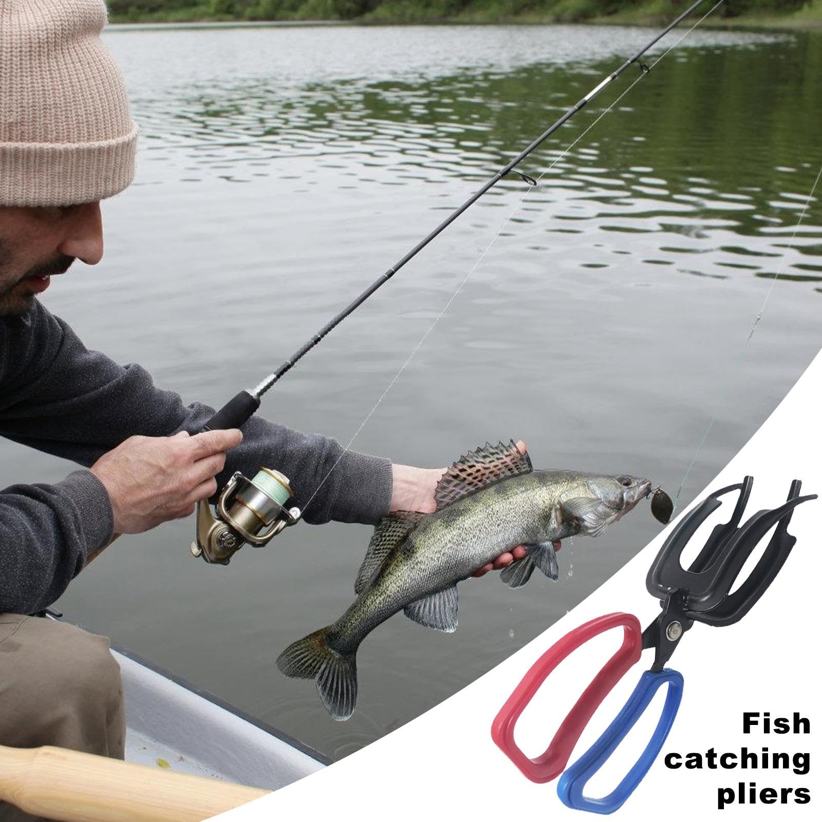 Alomejor Pinza Pesca Galleggiante, Leggera e Resistente Pinza Pesca Regolabile ABS for Pesca Sportiva Famiglie Professionisti