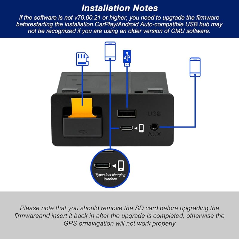 HMYC Mazda CarPlay Android Auto Retrofit Kit TK78-66-9U0C MZD Connect 2015-2020