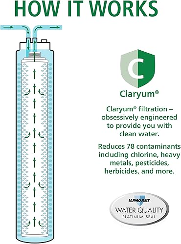 Miniatura 5 de AO Smith Filtro de agua para grifo de fregadero - Sistema avanzado de filtro de agua de conexión directa debajo del fregadero - La filtración