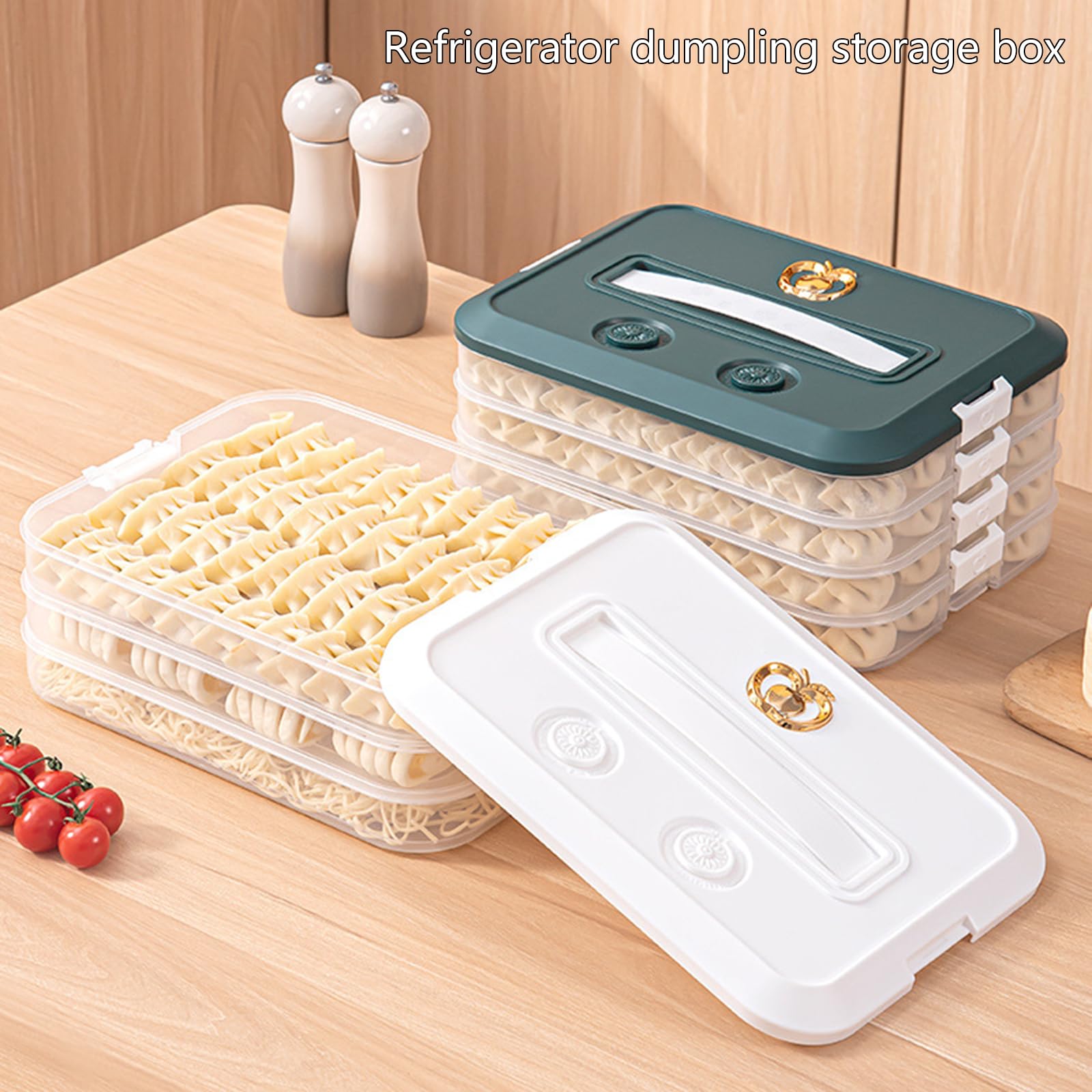 Scatola per Alimenti alla a più Strati con Design del Coperchio Accessorio per Gnocchi Biscotti e Scatola immagazzinaggio per organizzata