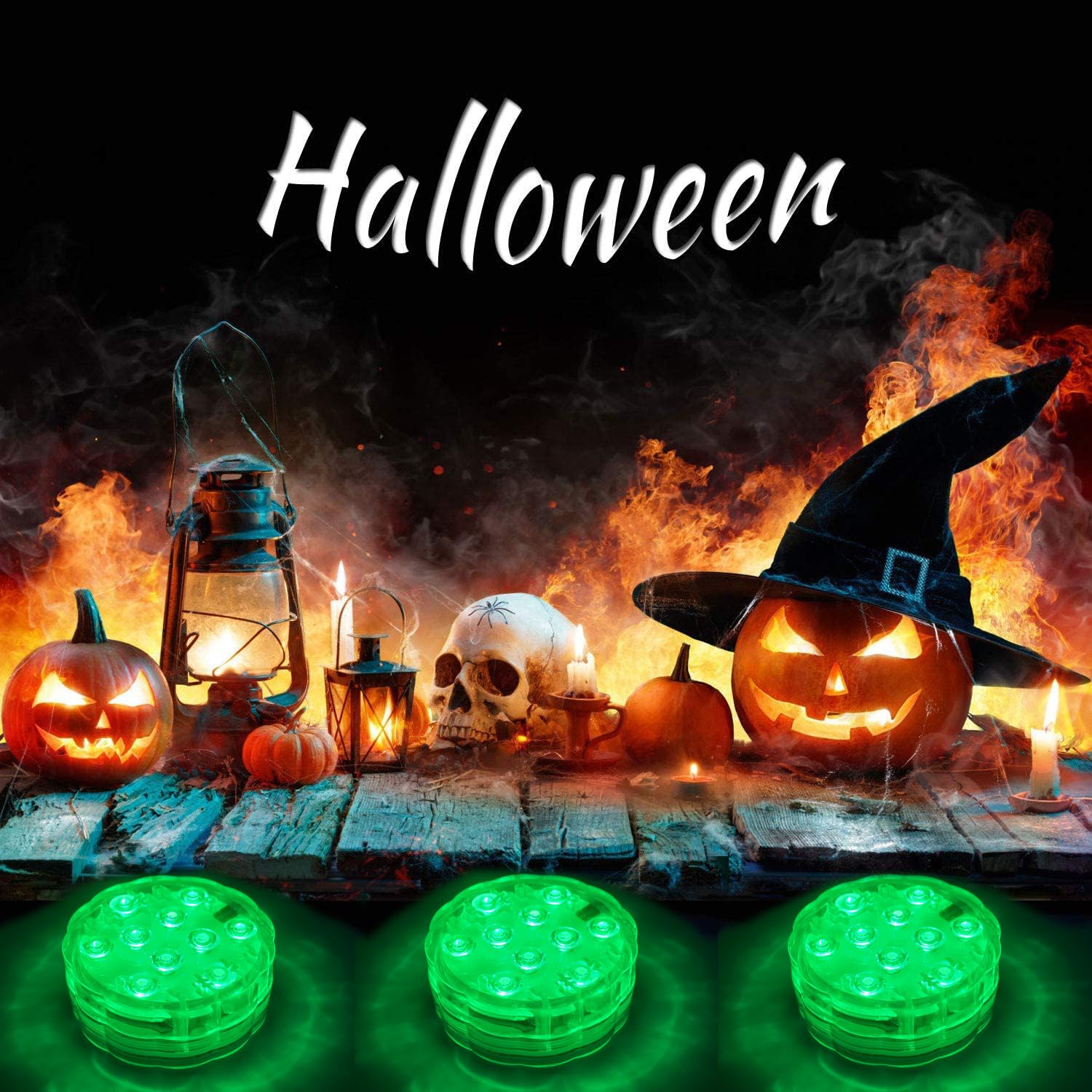 4 Pack Submersible LED Lights Waterproof Pool Lights With Remote Small