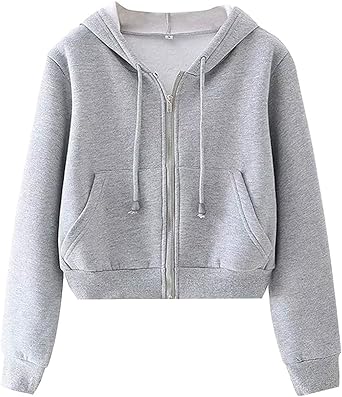 cropped zip fleece