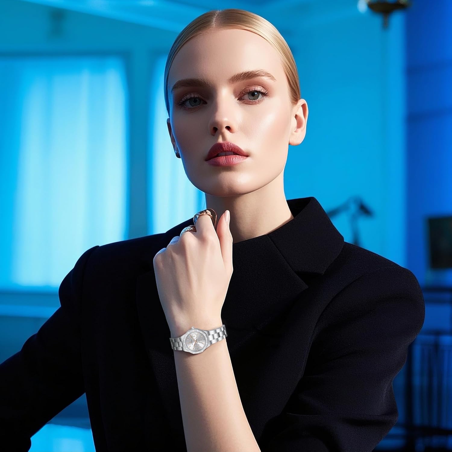 SAPPHERO Watches for Women Luxury Ladies Watches Women's Bracelet Watch Small Stainless Steel Analog 3ATM Waterproof Wrist Watch for Women - Image 7