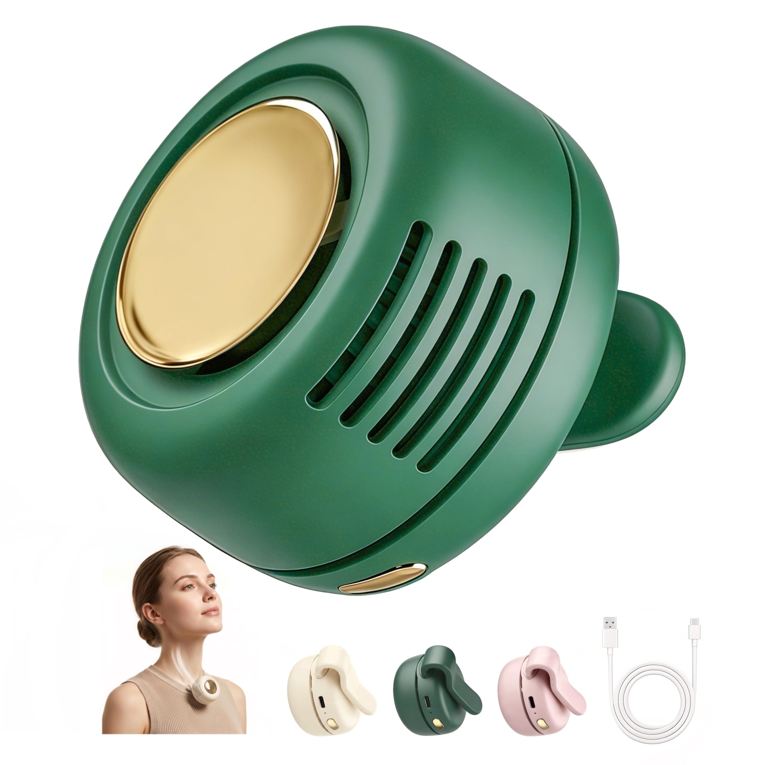 Portable Silent Mini Bladeless Fan Clip On, 3 Speeds & Queit